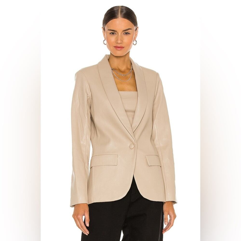 Amanda Uprichard Tan Jane Blazer Size Small - Picture 3 of 16